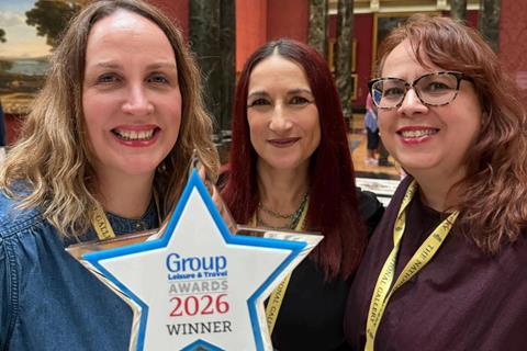 The National Gallery team with their trophy for Best Museum or Gallery.